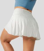 Halara Tennis Skirt White Back Pocket Pleated