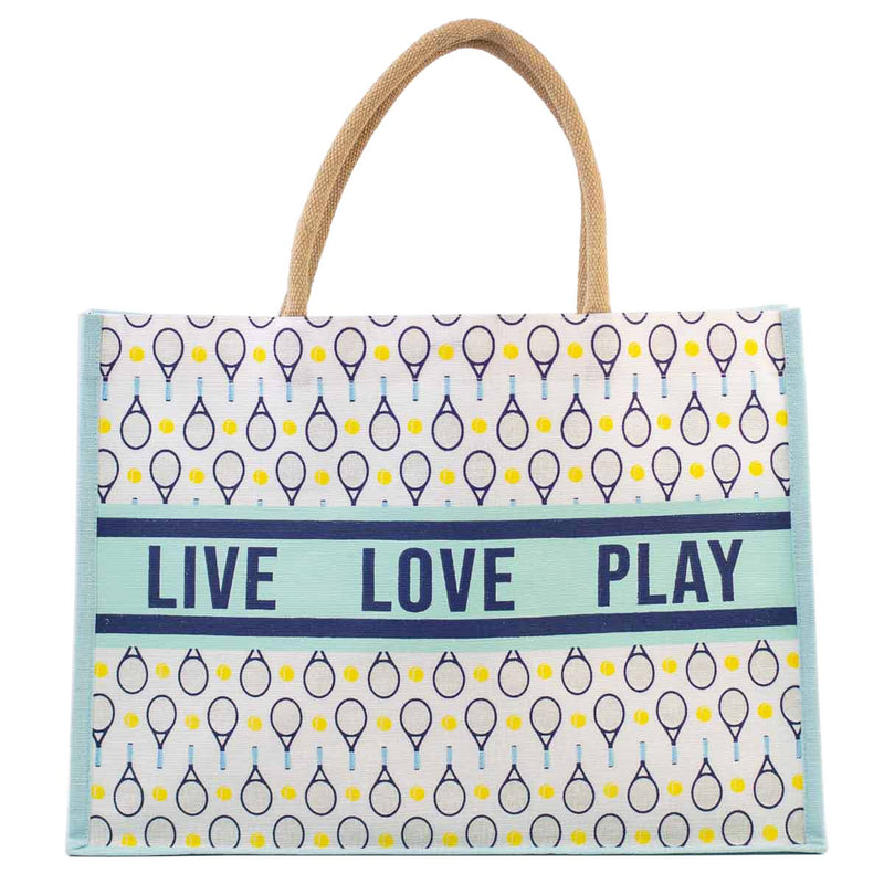 Royal Standard Tennis Love Juco Tote   Sky/Navy/White   19x14x7.5