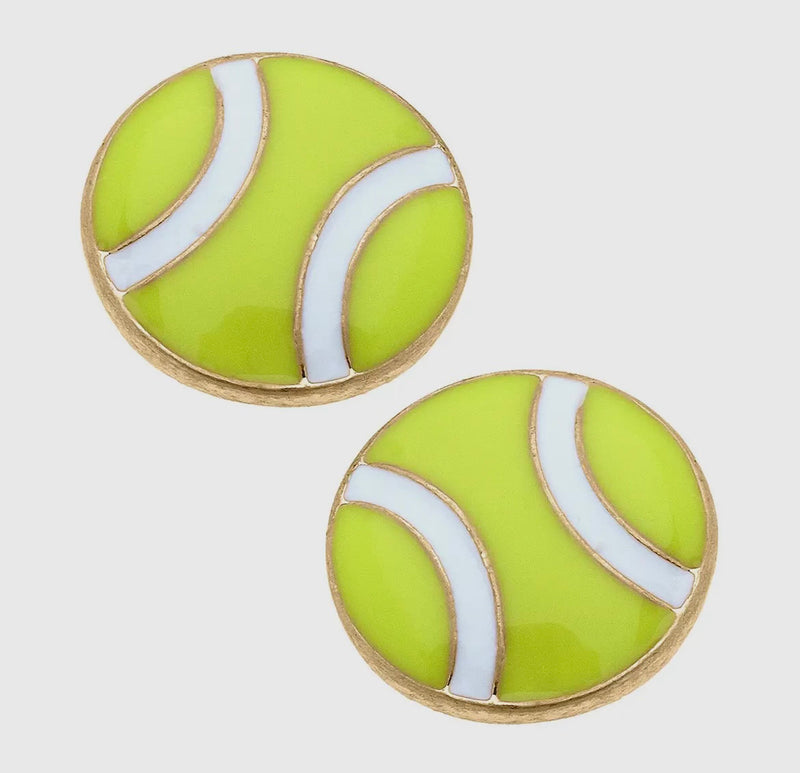 Tennis Ball Stud Earrings