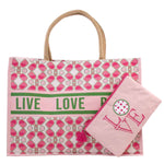 Royal Standard Pickleball Love Juco Tote   Pink/Green/White   19x14x7.5