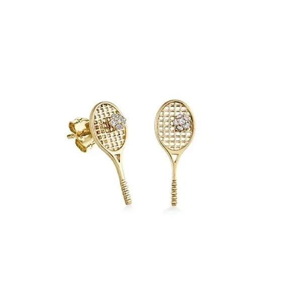 Tennis Racket Stud Earrings