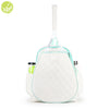 Ame & Lulu Quilted White/Light Blue Game on Tennis Backpack