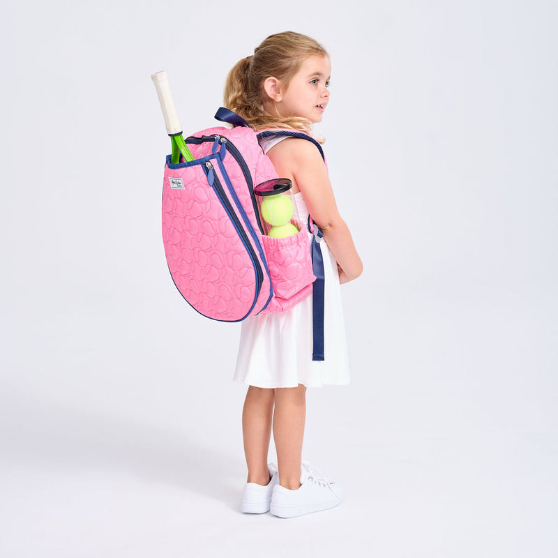 Ame & Lulu Quilted Pink Tennis Ball Backpack