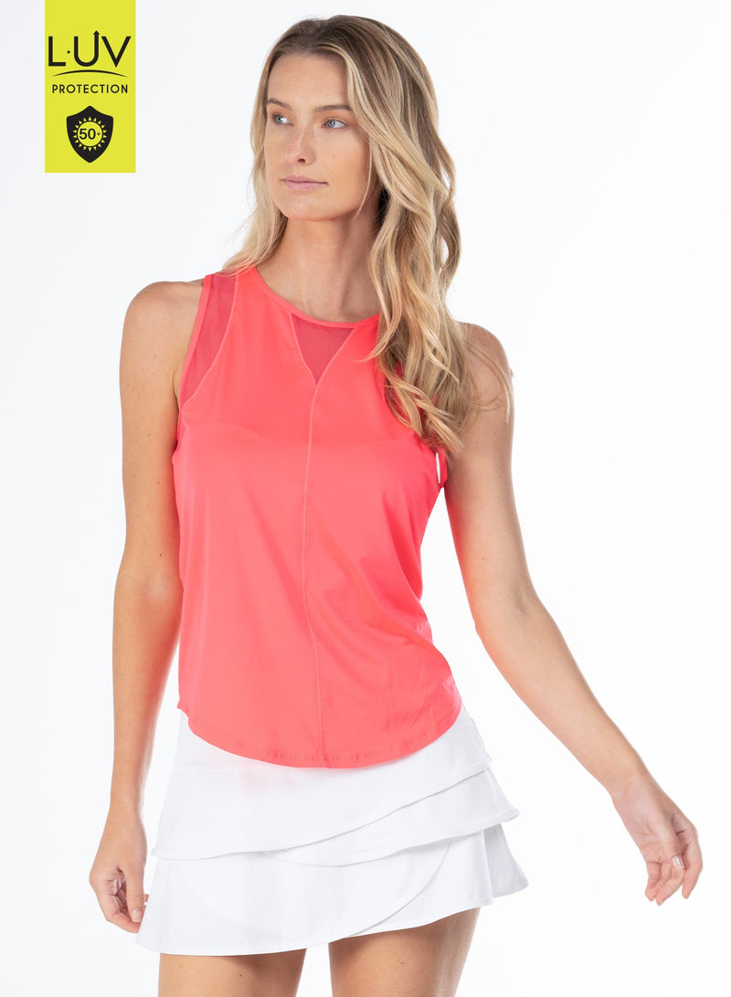 Lucky in Love Chill Out Tank Coral Crush