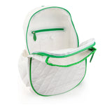 Ame & Lulu Quilted White/Green Game on Tennis Backpack