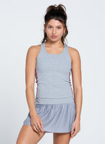 Lucky in Love Berry Stripe Rib Tank