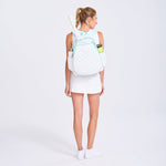 Ame & Lulu Quilted White/Light Blue Game on Tennis Backpack