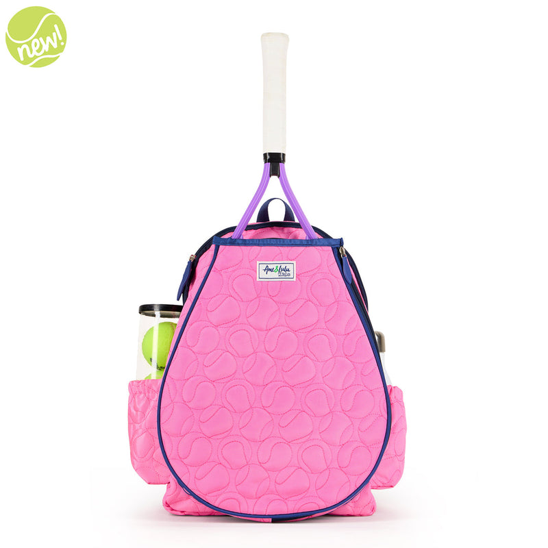 Ame & Lulu Quilted Pink Tennis Ball Backpack
