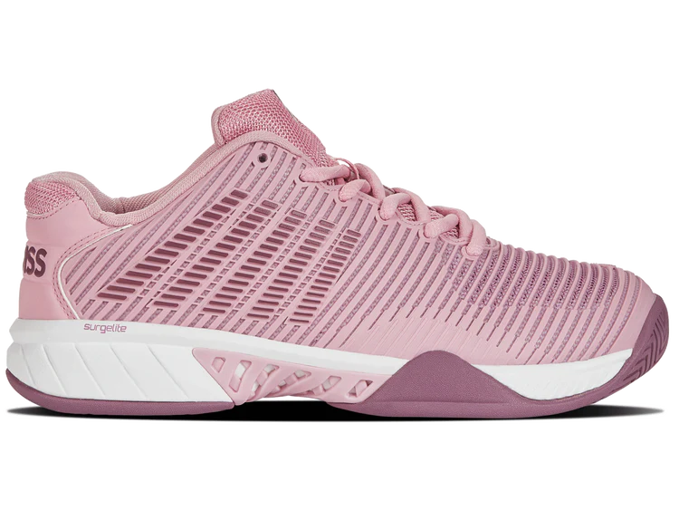 K-Swiss Women's Hypercourt Express 2 Tennis Shoes Cameo Pink and Grape Nectar